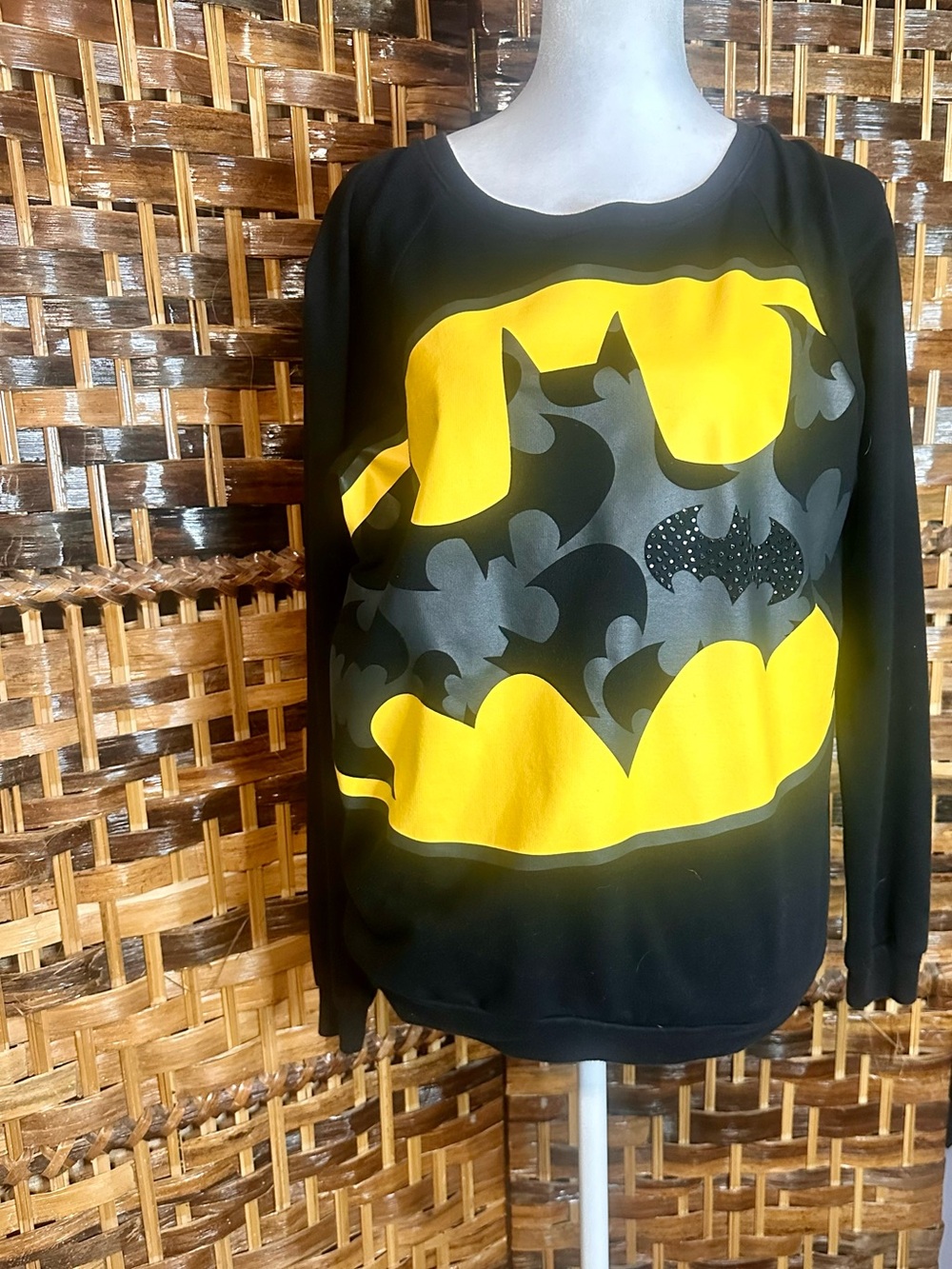 DC Comics Black and Yellow Batman Logo Sweatshirt